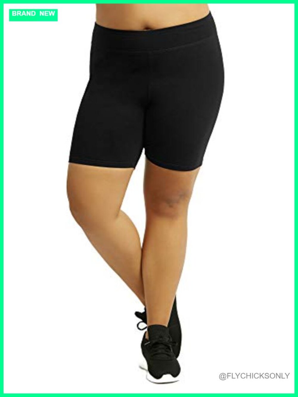 Women's Plus Size Cotton Biker Shorts – Soft Stretchy Gym Yoga Workout Shorts